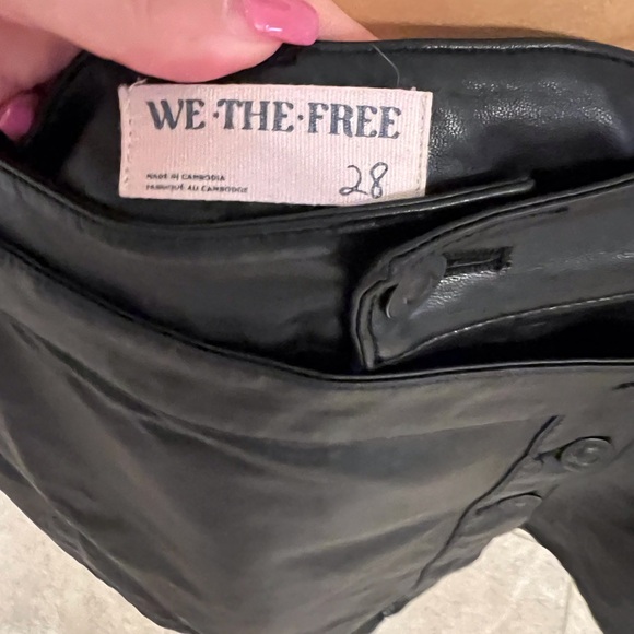 We The Free Black Faux Leather Mini Skirt - Picture 3 of 4
